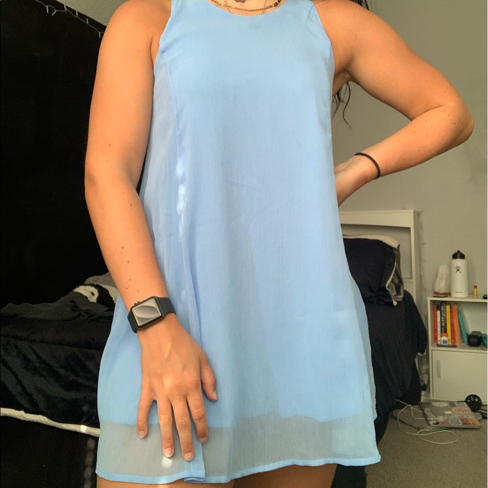 Light blue flowy dress